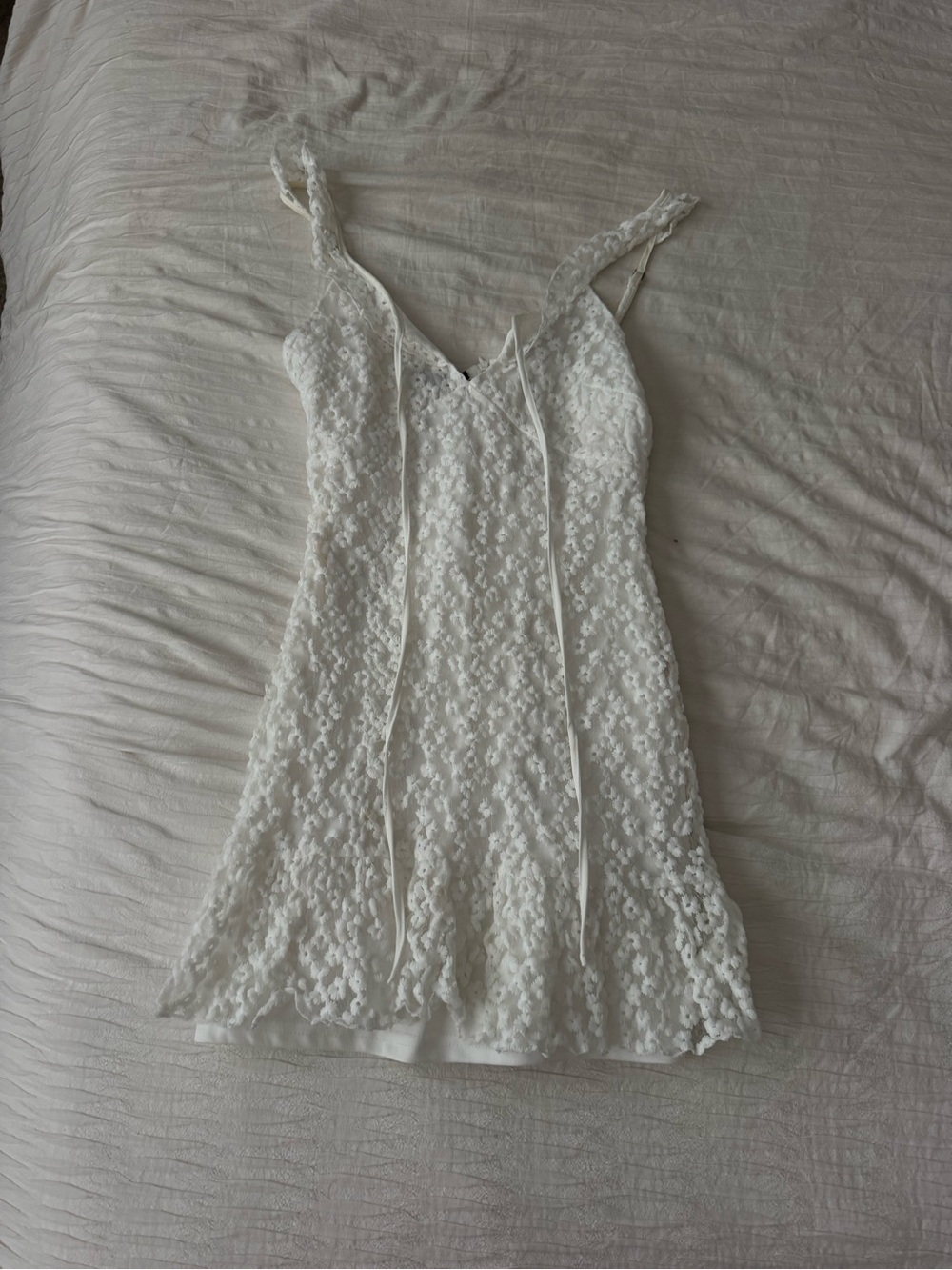 ASOS White Floral Lace Mini Dress